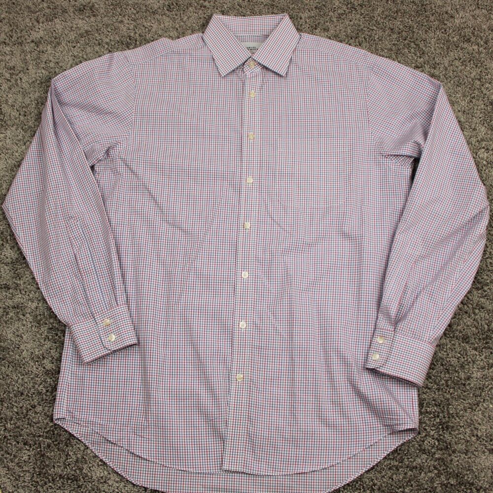 Charles Tyrwhitt Check Dress Shirt Mens XL Red Blue Cotton